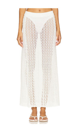 Ganni - Shiny Pointelle Long Skirt