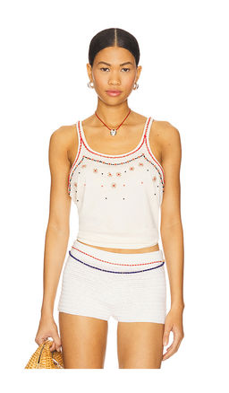 The Great - Beaded Slim Tank