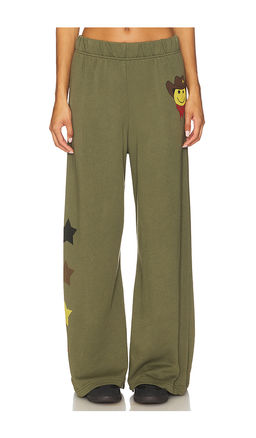 Lauren Moshi - Cowboy Happyface Wide Leg Pant