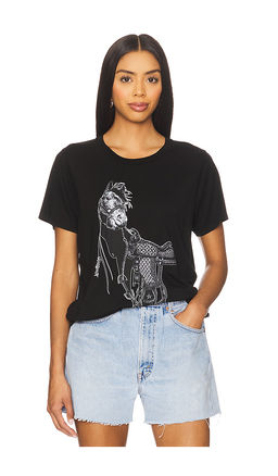 Lauren Moshi - Black Horse Boyfriend Tee