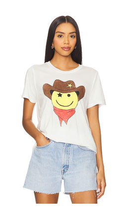 Lauren Moshi - Cowboy Happyface Boyfriend Tee