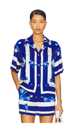 MSGM - Printed Short Sleeve Button Up Shirt