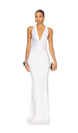 Norma Kamali - Halter Drape Bias Gown
