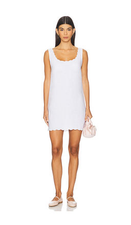onia - Air Linen Scallop Shift Dress