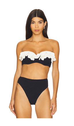 Patbo - Breeze Jacquard Flower Applique Bikini Top