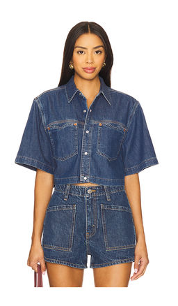 RE DONE - Oversized Crop Shirt