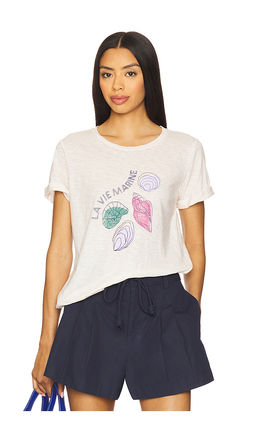 SUNDRY - Marine Rolled Sleeve Tee