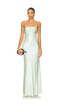 Shona Joy - La Lune Strapless Ruched Bodice Maxi Dress