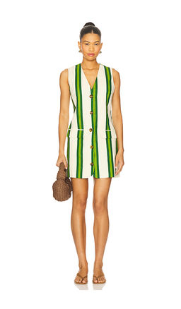 Simon Miller - Carob Printed Linen Mini Dress