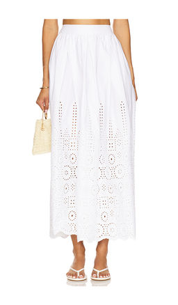 Susana Monaco - Embroidered Poplin Maxi Skirt