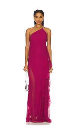 The Sei - One Shoulder Ruffle Gown
