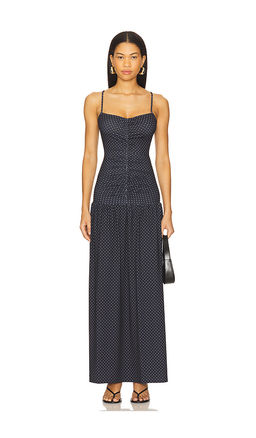 Weworewhat - Ruched Front Scoop Maxi Dress