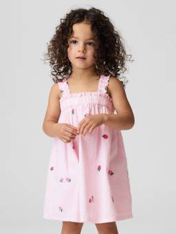 GAP - Pink Cotton Embroidered Dress
