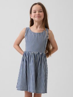 GAP - Blue Cotton Checks Dress