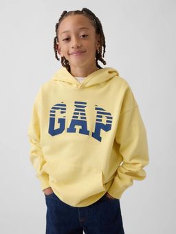 GAP - Yellow Cotton Blend Graphic Hoodie
