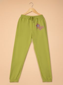 Alan Jones - Green Cotton Blend Printed Joggers