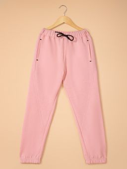 Alan Jones - Pink Cotton Blend Solid Joggers