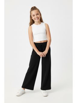 Alan Jones - Black Cotton Blend Solid Pant