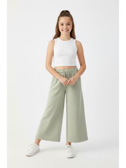 Alan Jones - Green Cotton Blend Solid Pant