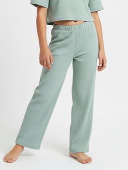 Alan Jones - Green Cotton Blend Solid Pant