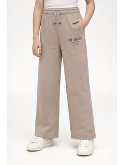 Alan Jones - Beige Cotton Blend Typography Pant