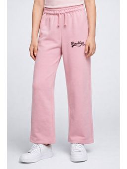 Alan Jones - Pink Cotton Blend Typography Pant