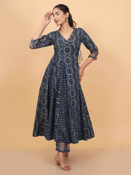 HANDME - Charming Cotton Printed Angarkha & Pant (Set of 2)