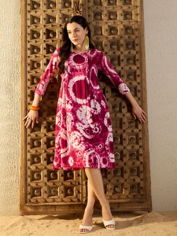 Mabish By Sonal Jain - Front Tucks With Back Opening Purple Dress