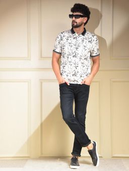 CRIMSOUNE CLUB - Men's Black Slim Jeans