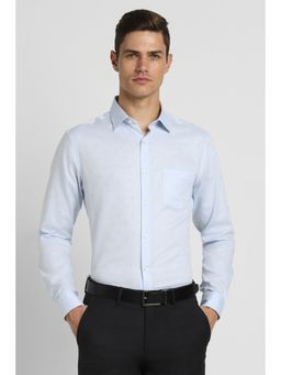 Peter England - Men Blue Slim Fit Formal Full Sleeves Formal Shirt