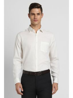 Peter England - Men White Slim Fit Formal Full Sleeves Formal Shirt