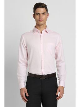 Peter England - Men Pink Slim Fit Formal Full Sleeves Formal Shirt