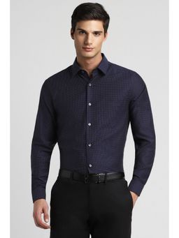 Peter England - Men Purple Slim Fit Formal Full Sleeves Formal Shirt