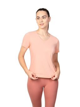 ENABL LIFE - Energize V-Neck Peach T-Shirt