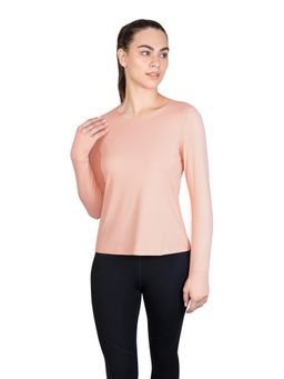ENABL LIFE - Energize Long Sleeve Thumbhole Peach T-Shirt