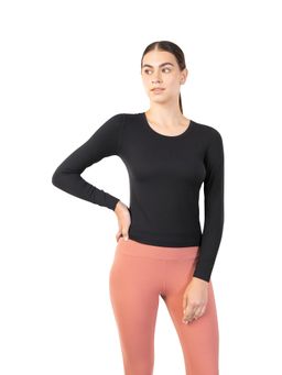 ENABL LIFE - EnCloud Long Sleeve Fitted Black T-Shirt