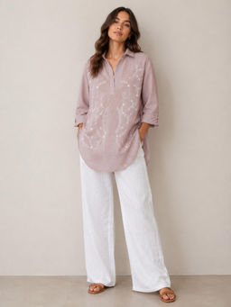 Scoup - Lavender Embroidered Tunic