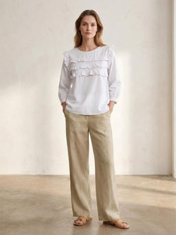 Scoup - Cotton Frill White Top