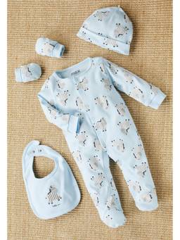 max - Infant Boys Printed Gift Set - Blue (Pack of 4)