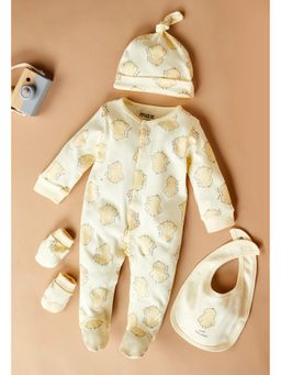 max - Infant Boys Printed Gift Set - Yellow (Pack of 4)