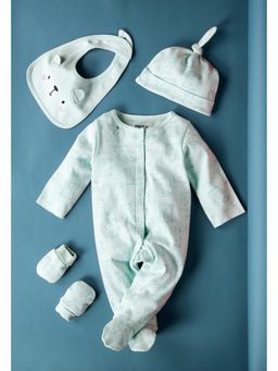 max - Infant Girls Printed Gift Set - Green (Pack of 4)