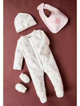 max - Infant Girls Printed Gift Set - Pink (Pack of 4)