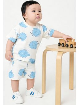 max - Boys Printed T-shirt and Short - Blue