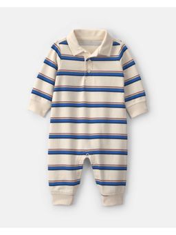 Carter's - Cream Stripes Pure Cotton Romper