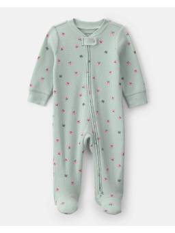 Carter's - Green Printed Cotton Romper