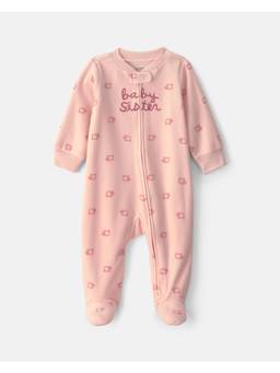 Carter's - Pink Printed Polyester Romper