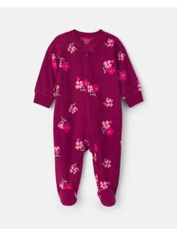 Carter's - Burgundy Printed Polyester Romper