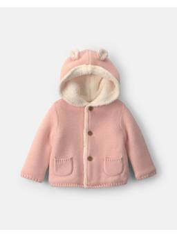 Carter's - Pink Solid Cotton Jacket