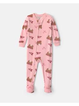 Carter's - Pink Printed Polyester Romper