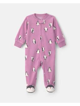 Carter's - Purple Printed Polyester Romper